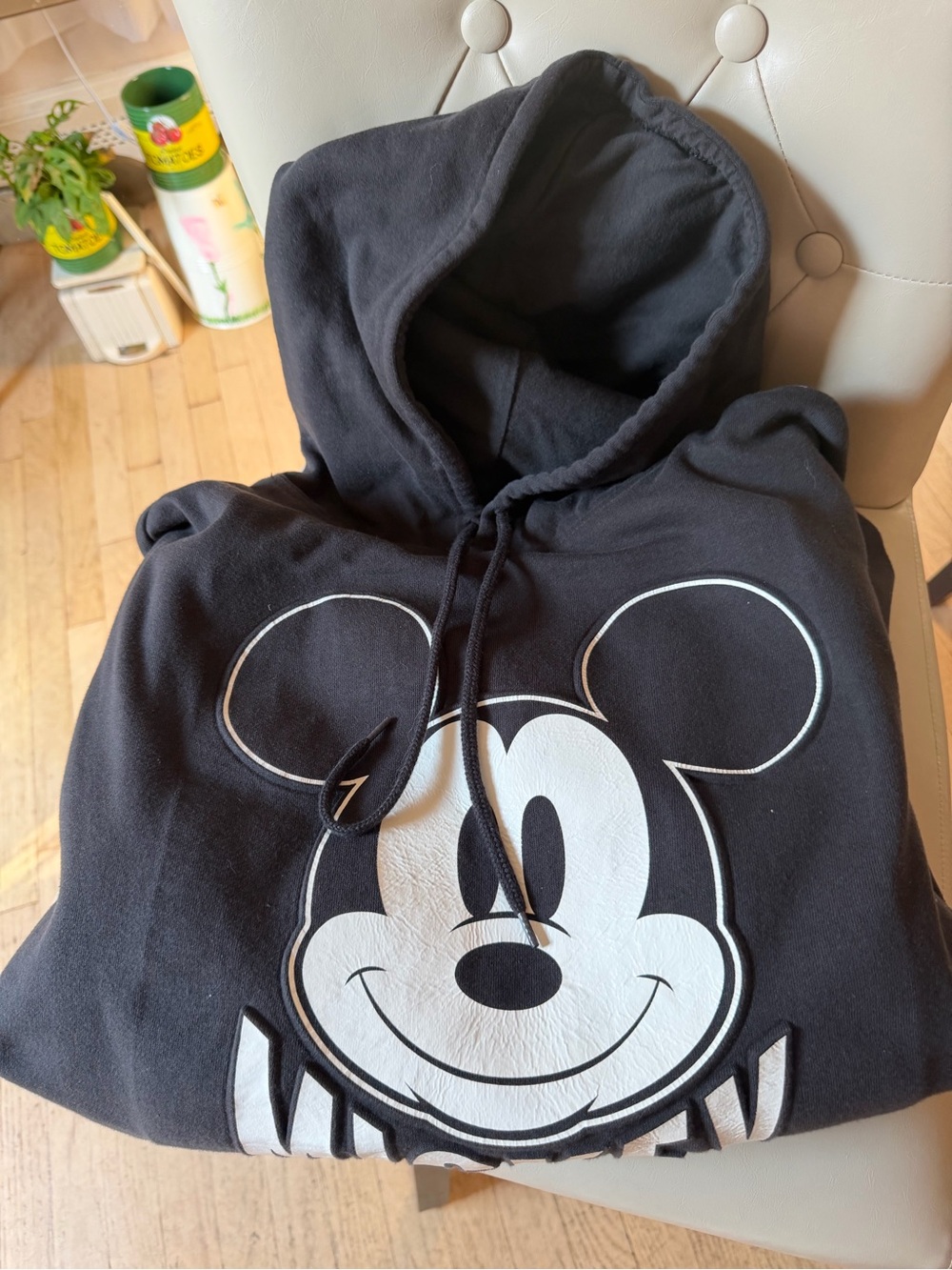 Disney Black Hoodie with Blue Mickey & Friends Label